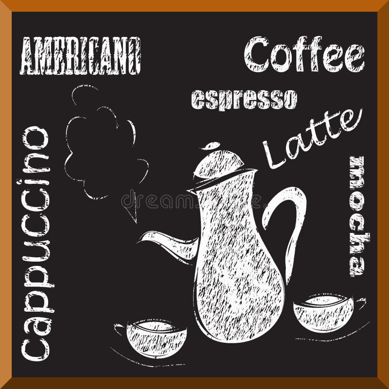 Kaffeemenü lizenzfreie abbildung Kaffeemenü lizenzfreie abbildung