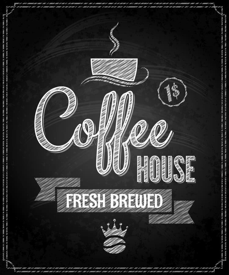 Kaffeemenüdesign-Tafelhintergrund lizenzfreie abbildung Kaffeemenüdesign-Tafelhintergrund lizenzfreie abbildung