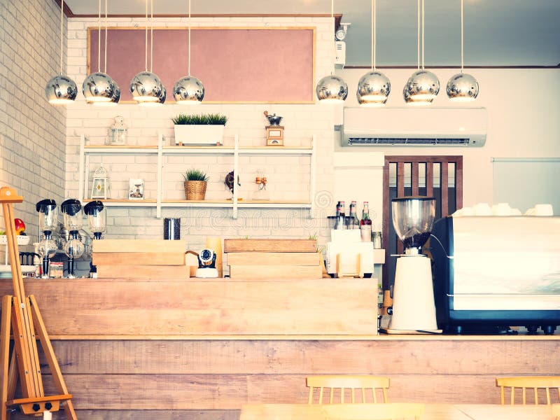 Kaffeestubeinnenweinleseart stockbild Kaffeestubeinnenweinleseart stockbild
