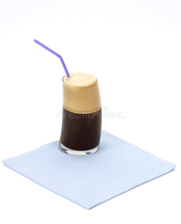 Kaffeexponeringsglas iced stilfullt royaltyfria bilder