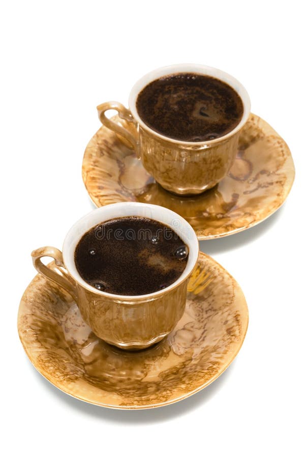 Cups from coffee on a white background. Cups from coffee on a white background