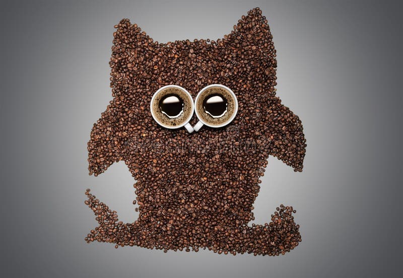  Kaffeuggla arkivbilder