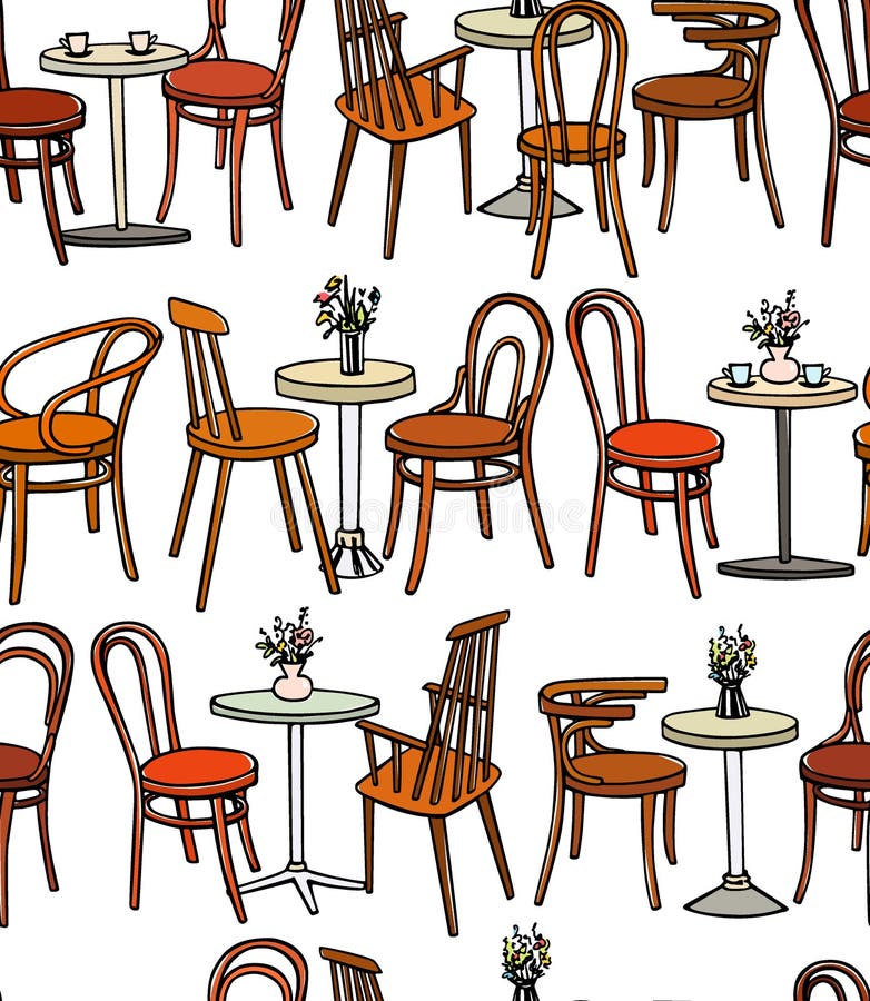 Kafémöblemangmodell royaltyfri illustrationer Kafémöblemangmodell royaltyfri illustrationer