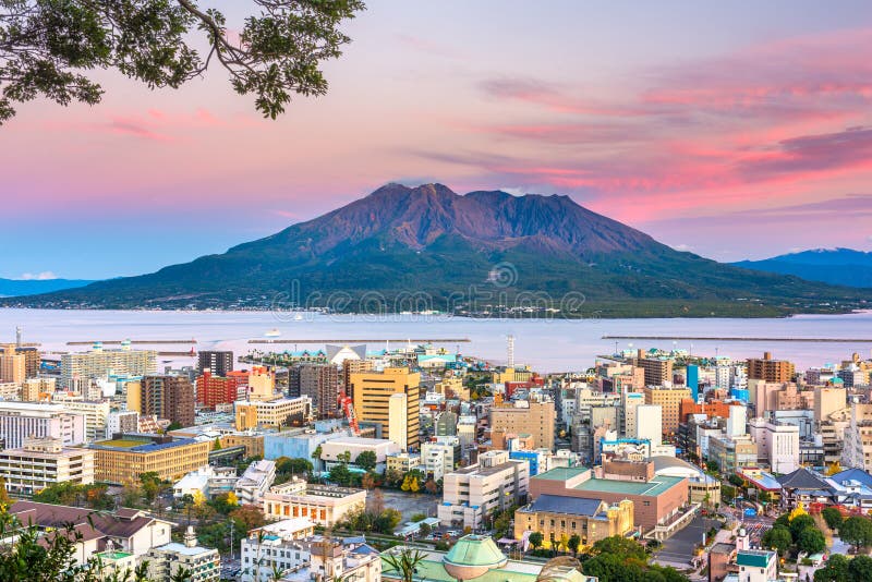 Kagoshima Japan Skyline stock photo. Image of downtown - 68464860