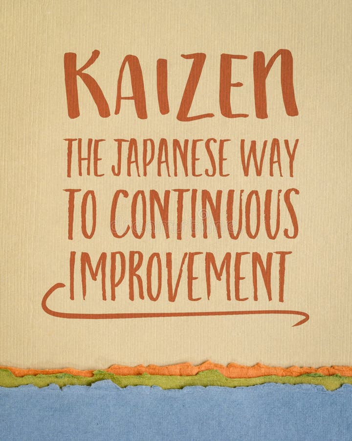 Kaizen - Japanese Concept of Continuous Improvement, Inspirational Note