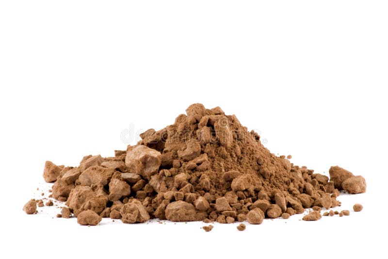 A pile of Cocoa powder isolated on white background. A pile of Cocoa powder isolated on white background