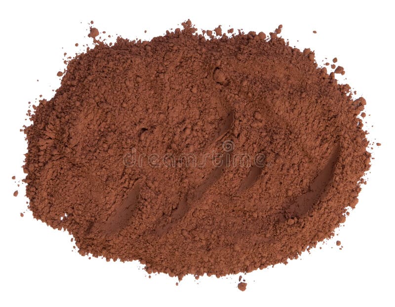 Cocoa powder isolated on white background. Cocoa powder isolated on white background