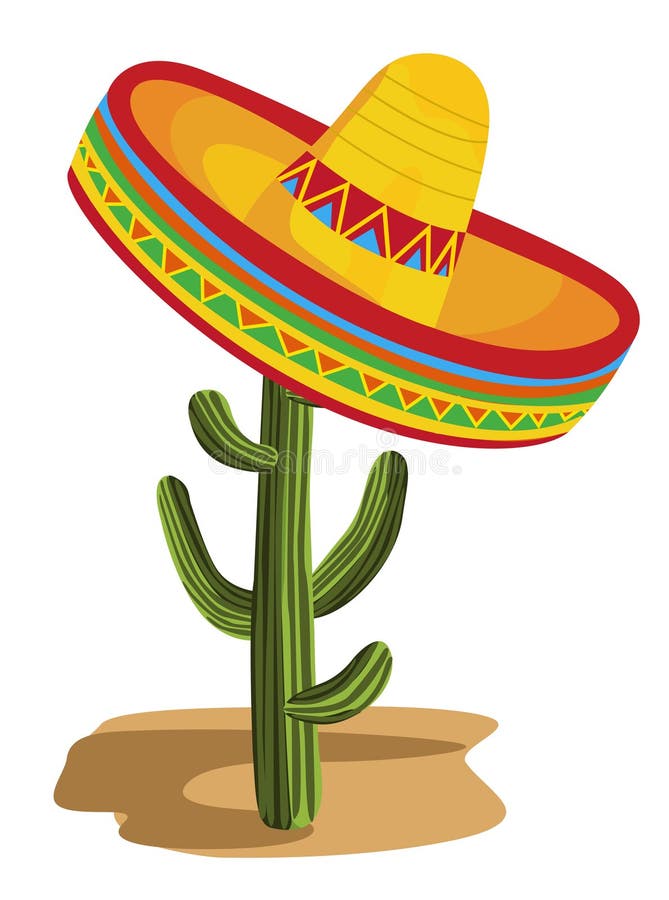 kaktussombrero royaltyfri illustrationer kaktussombrero royaltyfri illustrationer