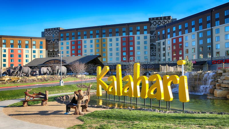 April 19, 2021, Round Rock, Texas. Kalahari resort sigh. America`s Largest Indoor Water park, Resort and Convention Center. Featuring Authentically-African decor. April 19, 2021, Round Rock, Texas. Kalahari resort sigh. America`s Largest Indoor Water park, Resort and Convention Center. Featuring Authentically-African decor.