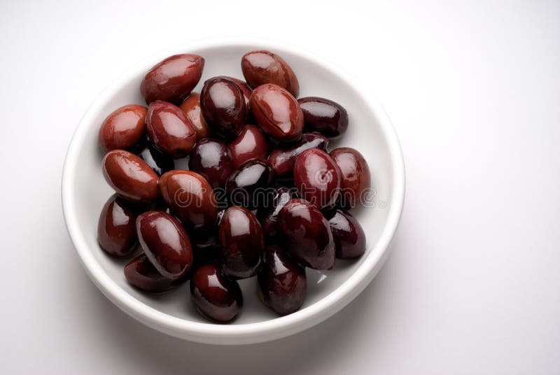Kalamata Black Olives in a Dish Stock Photo Image of natural