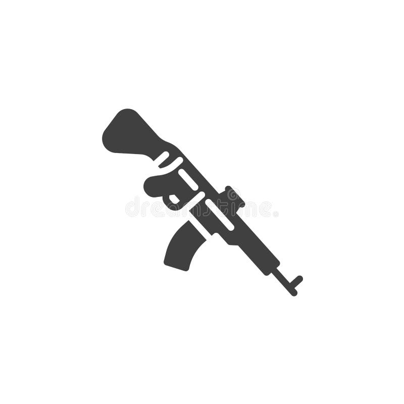 Premium Vector  Ak 47 machine gun vector icon illustration. holiday object  icon design concept.