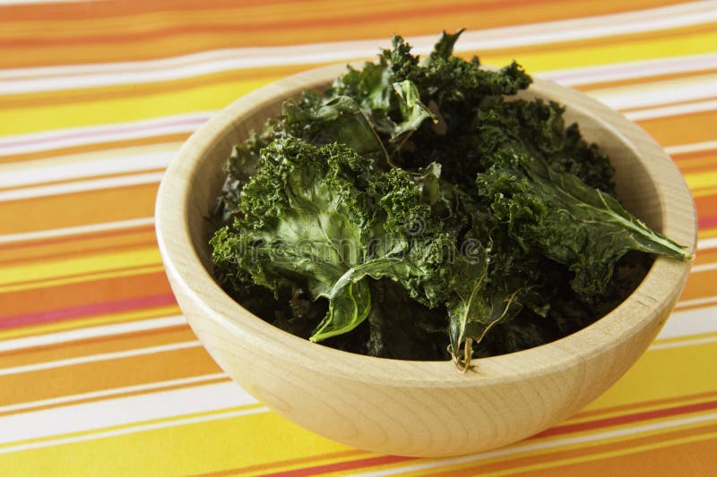 Homemade Green Kale Chips stock image. Image of vegetable 45181727