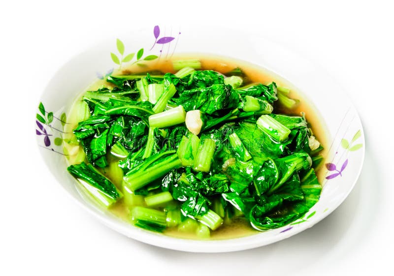 Kale Vegetable Fried with Oil Stock Image Image of pattern, dish