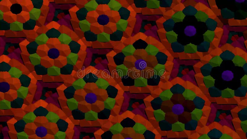 Kaleidoscope consists of geometric objects blinking in different colors. royalty free illustration