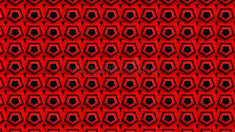 Kaleidoscope consists of geometric objects blinking in different colors. stock illustration