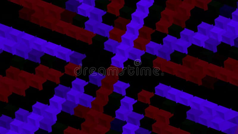 Kaleidoscope consists of geometric objects blinking in different colors. stock illustration