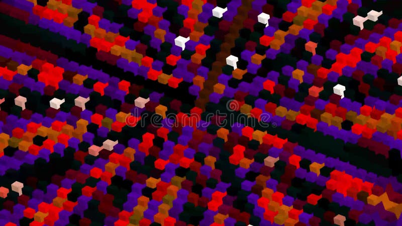 Kaleidoscope consists of geometric objects blinking in different colors. vector illustration