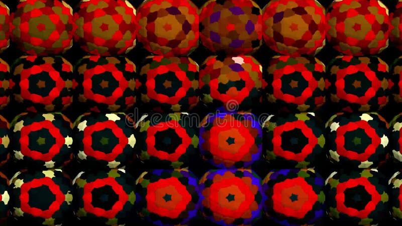 Kaleidoscope consists of geometric objects blinking in different colors. royalty free illustration
