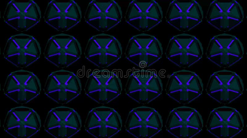 Kaleidoscope consists of geometric objects blinking in different colors. royalty free illustration