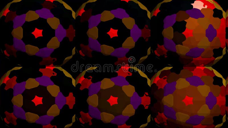 Kaleidoscope consists of geometric objects blinking in different colors. royalty free illustration