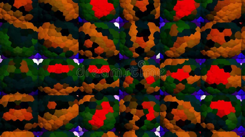 Kaleidoscope consists of geometric objects blinking in different colors. vector illustration
