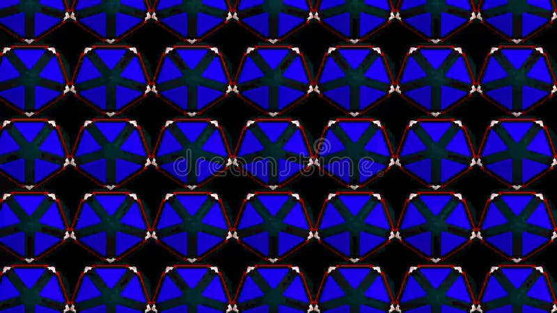 Kaleidoscope consists of geometric objects blinking in different colors. vector illustration