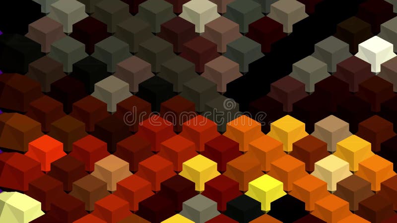Kaleidoscope consists of geometric objects blinking in different colors. stock illustration