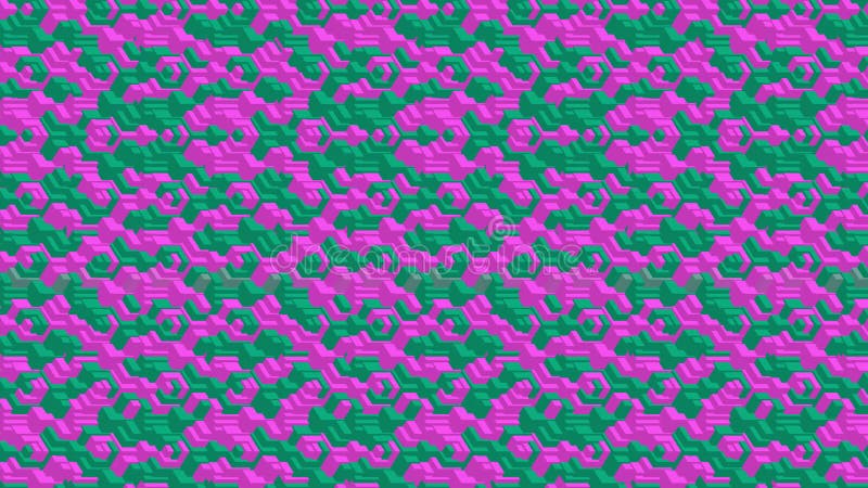 Kaleidoscope consists of geometric shapes blinking in different colors. royalty free illustration