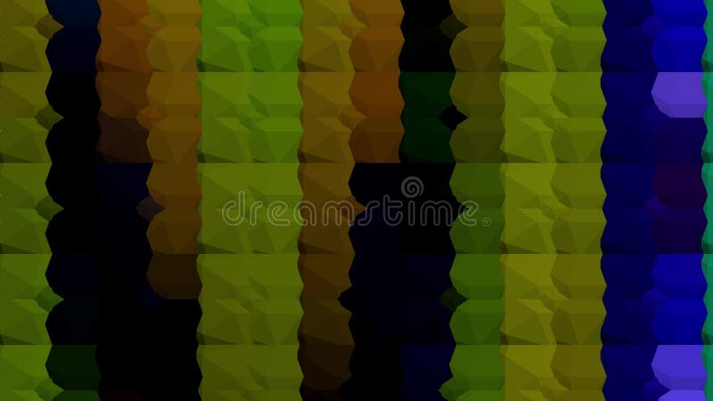 Kaleidoscope consists of geometric shapes blinking in different colors. stock illustration