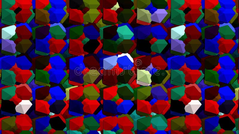 Kaleidoscope consists of geometric shapes blinking in different colors. royalty free illustration