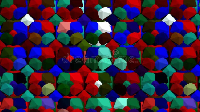 Kaleidoscope consists of geometric shapes blinking in different colors. vector illustration