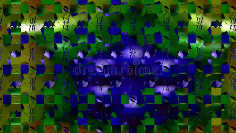 Kaleidoscope consists of geometric shapes blinking in different colors. royalty free illustration