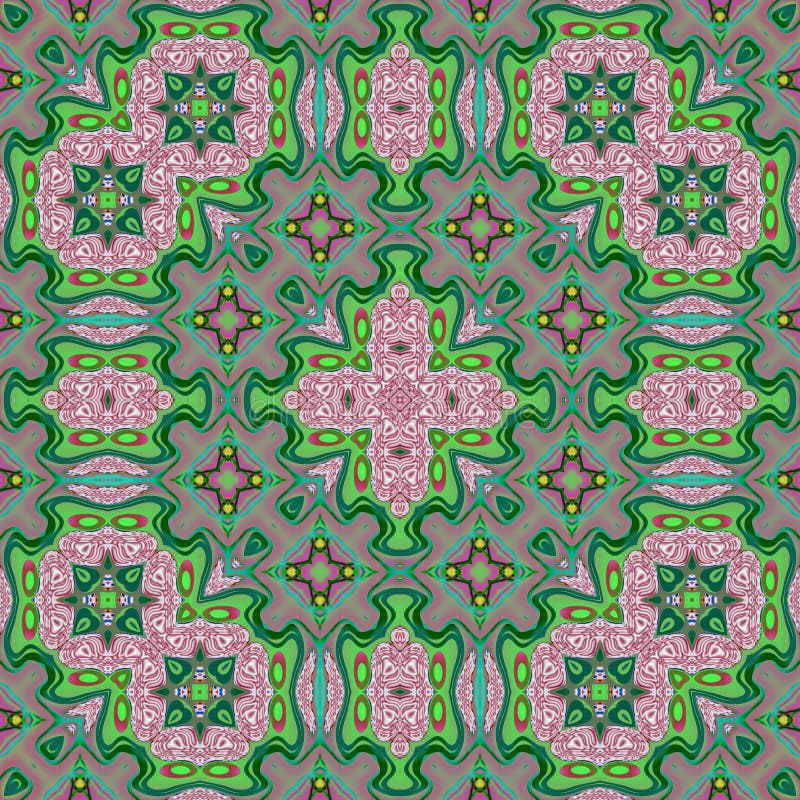 Kaleidoscopic fractal pattern vector illustration