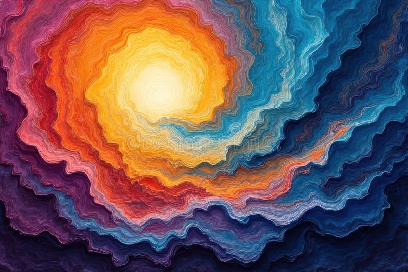 Kaleidoscopic Whirlwind royaltyfri illustrationer
