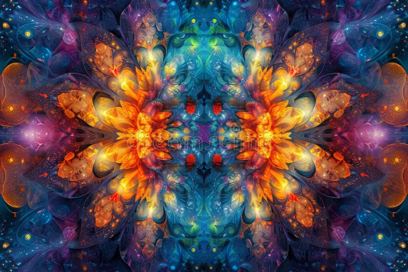 Kaleidoskopisk vortex royaltyfri illustrationer