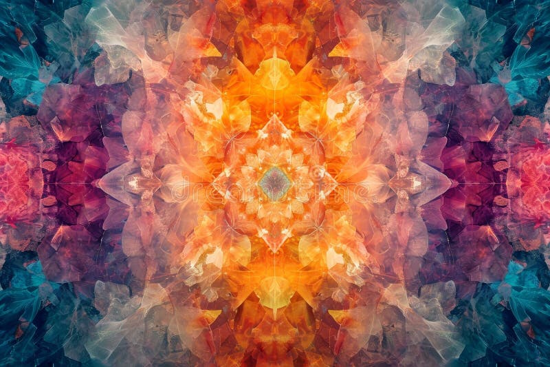 Kaleidoskopisk vortex stock illustrationer