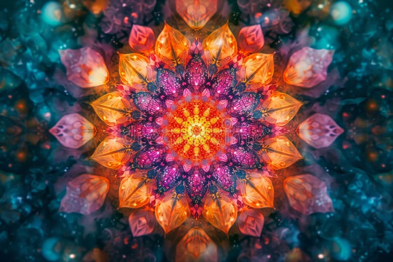 Kaleidoskopisk vortex stock illustrationer