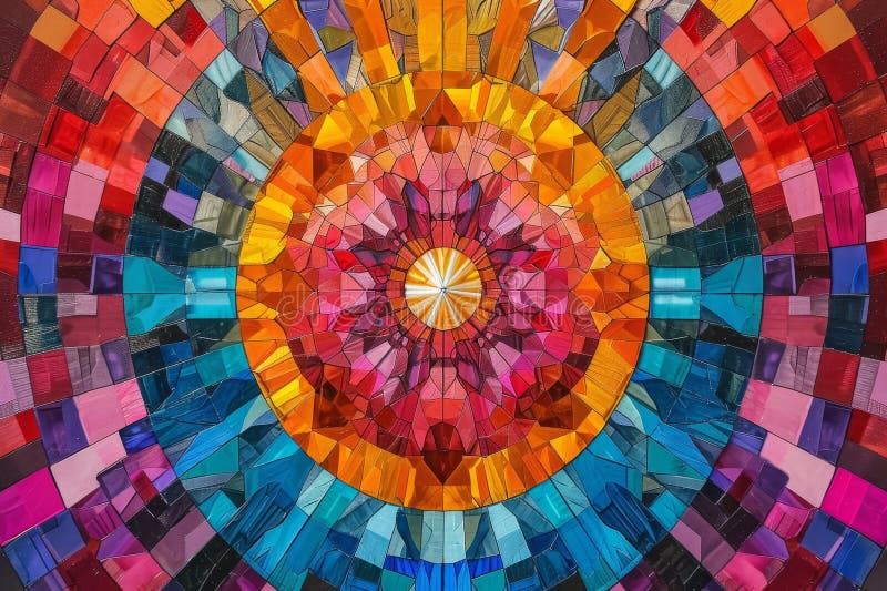 Kaleidoskopisk vortex vektor illustrationer