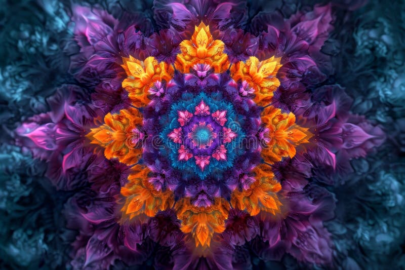 Kaleidoskopisk vortex stock illustrationer