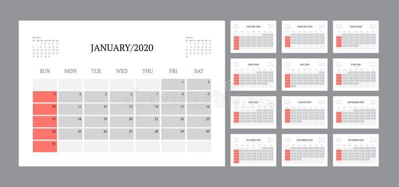 Kalender 2021 De Vectordagboek Van De Malplaatjeplanner In Een  Minimalistische Stijl Vector Illustratie - Illustration Of Bedrijf, Datum:  184502320