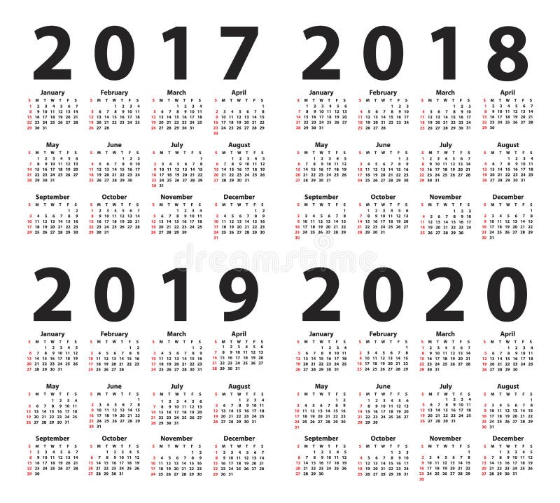 Kalender 2017, der von Sonntag abfährt stock abbildung Kalender 2017, der von Sonntag abfährt stock abbildung