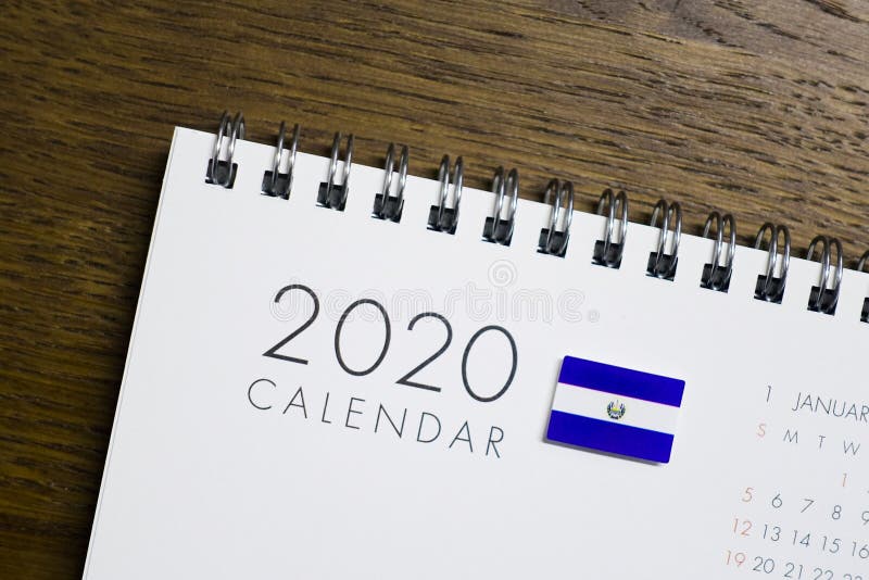 Kalender EL Salvador Flag 2020 lizenzfreie abbildung Kalender EL Salvador Flag 2020 lizenzfreie abbildung