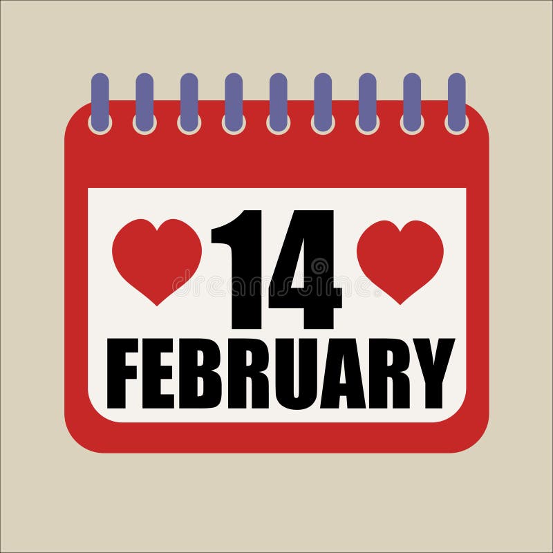 14 kalender för dag för valentin för februari hjärta lycklig vektor illustrationer 14 kalender för dag för valentin för februari hjärta lycklig vektor illustrationer
