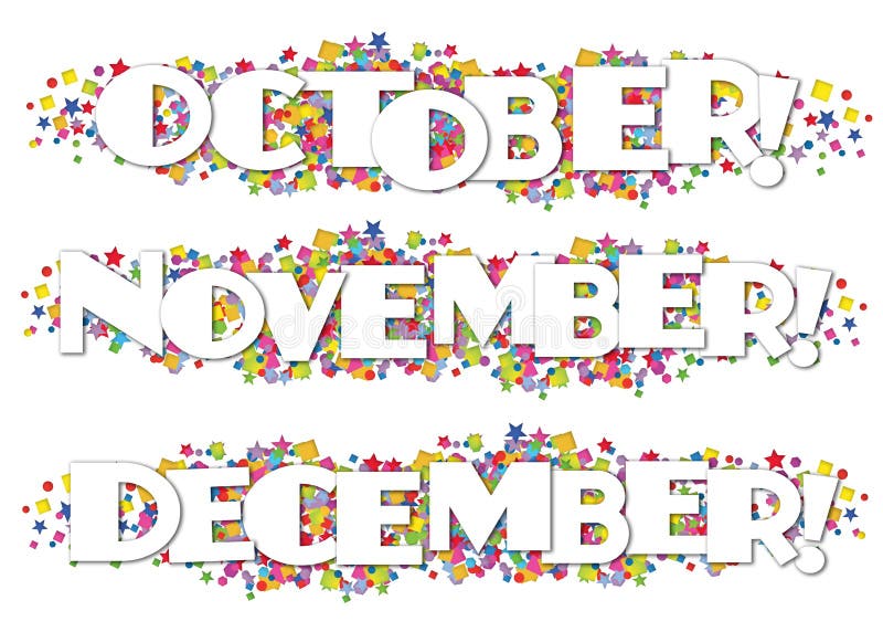 Kalendermaandenbulletin Decoratief Oktober November December
