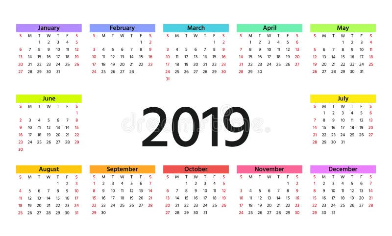 2019 kalenderår också vektor för coreldrawillustration Mallstadsplanerare vektor illustrationer 2019 kalenderår också vektor för coreldrawillustration Mallstadsplanerare vektor illustrationer