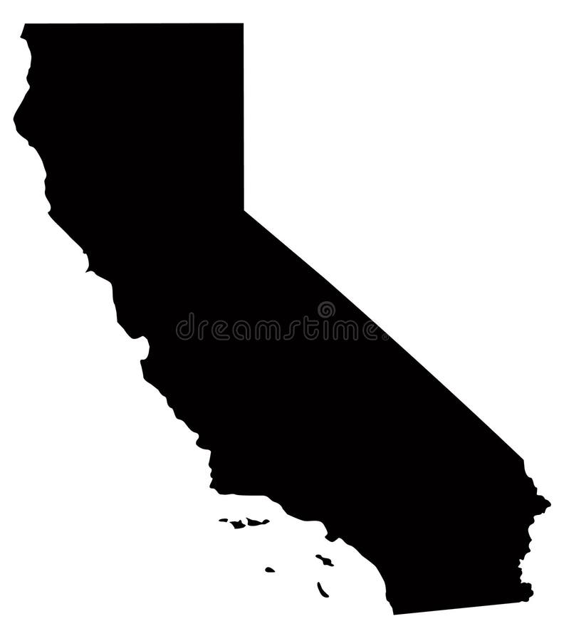 Vector file of California map, USA, country, silhouette, Sacramento, Los Angeles. Vector file of California map, USA, country, silhouette, Sacramento, Los Angeles