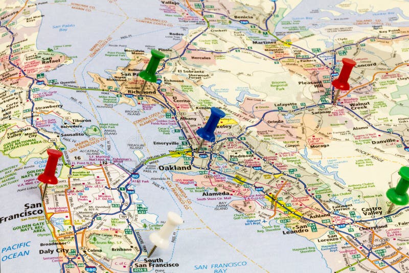 Kalifornien översikt San Francisco Oakland arkivfoto Kalifornien översikt San Francisco Oakland arkivfoto