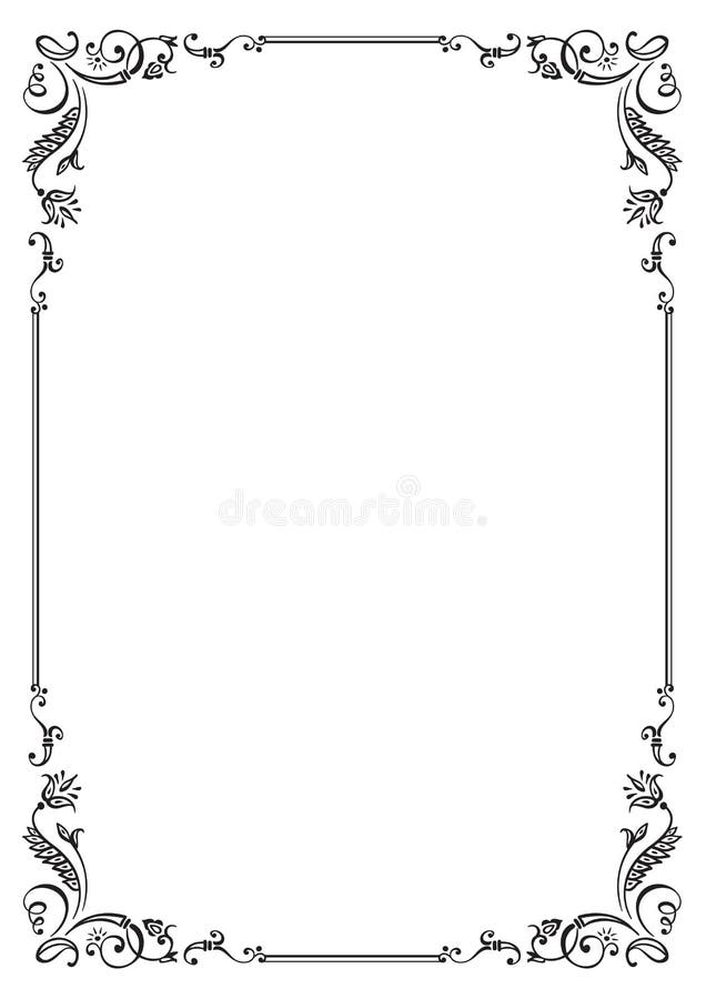 Kaligraficzna kwiecista ramy i strony dekoracja r? wnie? zwr? ci? corel ilustracji wektora ilustracja wektor