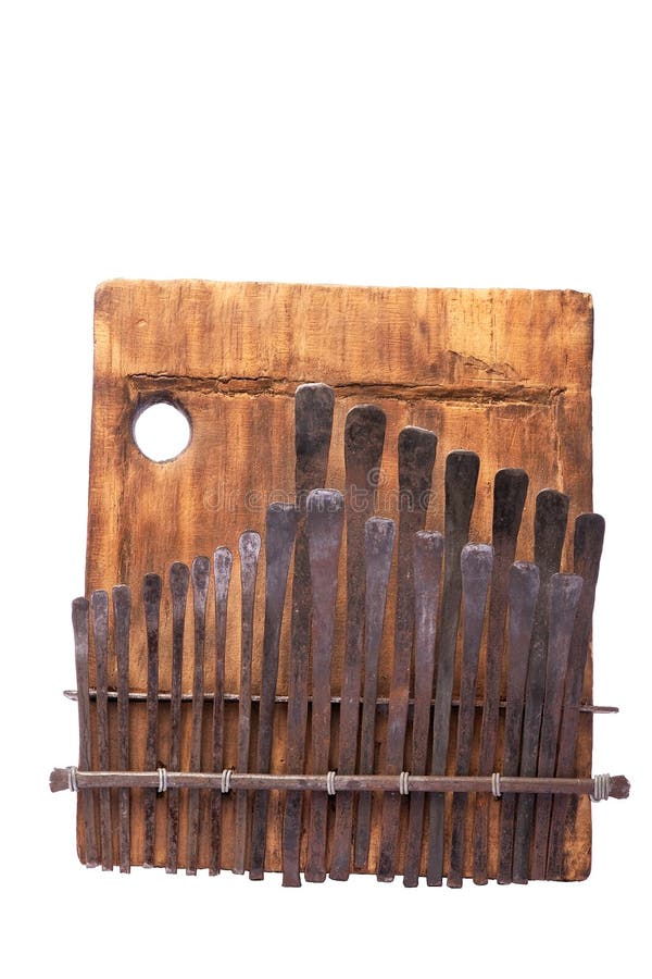 Traditional African instrument kalimba or thumb piano music culture tradition isolated. Traditional African instrument kalimba or thumb piano music culture tradition isolated