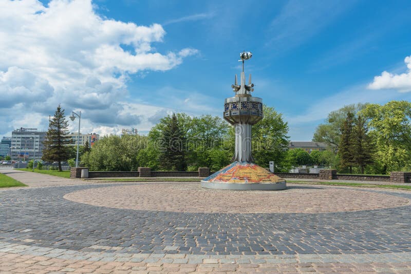 Sculpture world clock in Kaliningrad